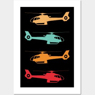 Retro Aeroplane Helicopter Lovers Pilot Aviation Posters and Art